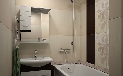 Дизайн маленькой ванны без