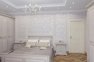 Визуализация интерьера спальни. Ракурс 2 Дизайн-проект интерьера квартиры 97 кв.м - спальня вид 1