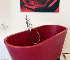 Красная ванна – эксклюзивный дизайн красная ванна